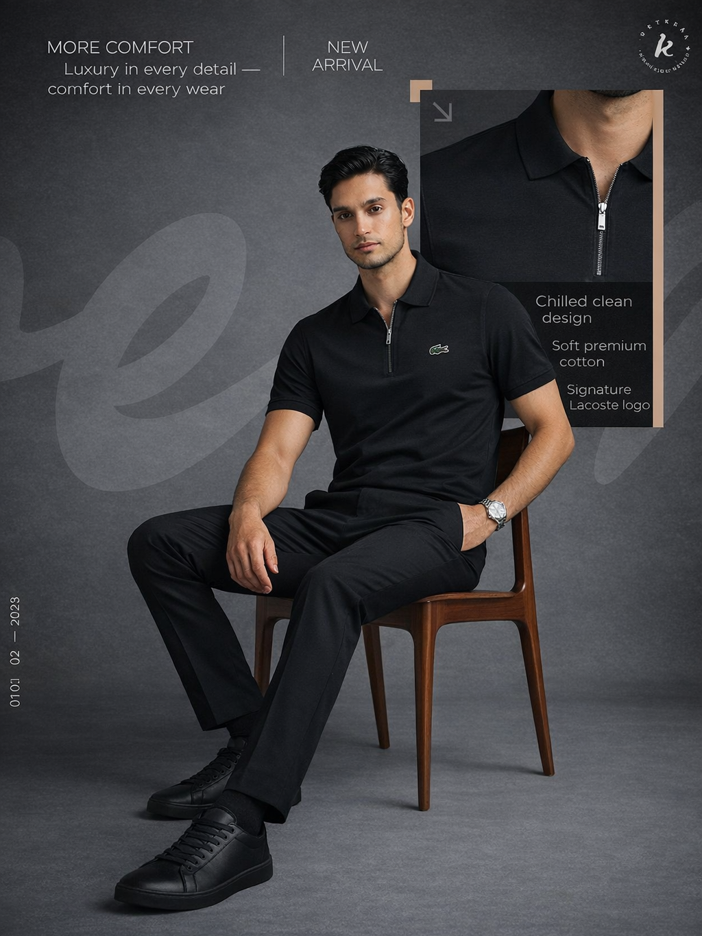 Lacoste Polo Shirt (1pc) – Black | Code: C- 17