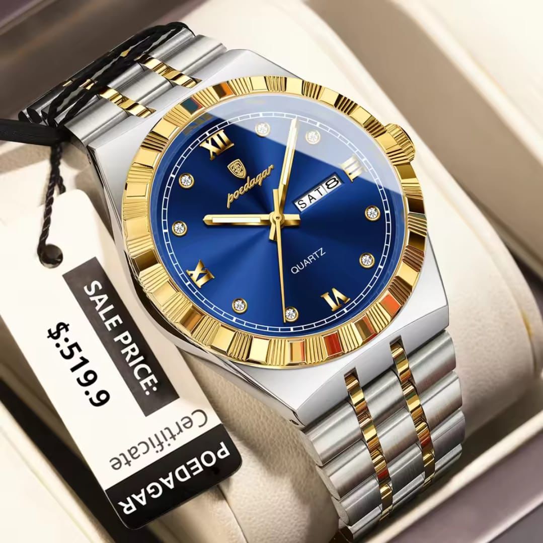 POEDAGAR 872- Blue |Premium Watch For Men |100% Original Watch
