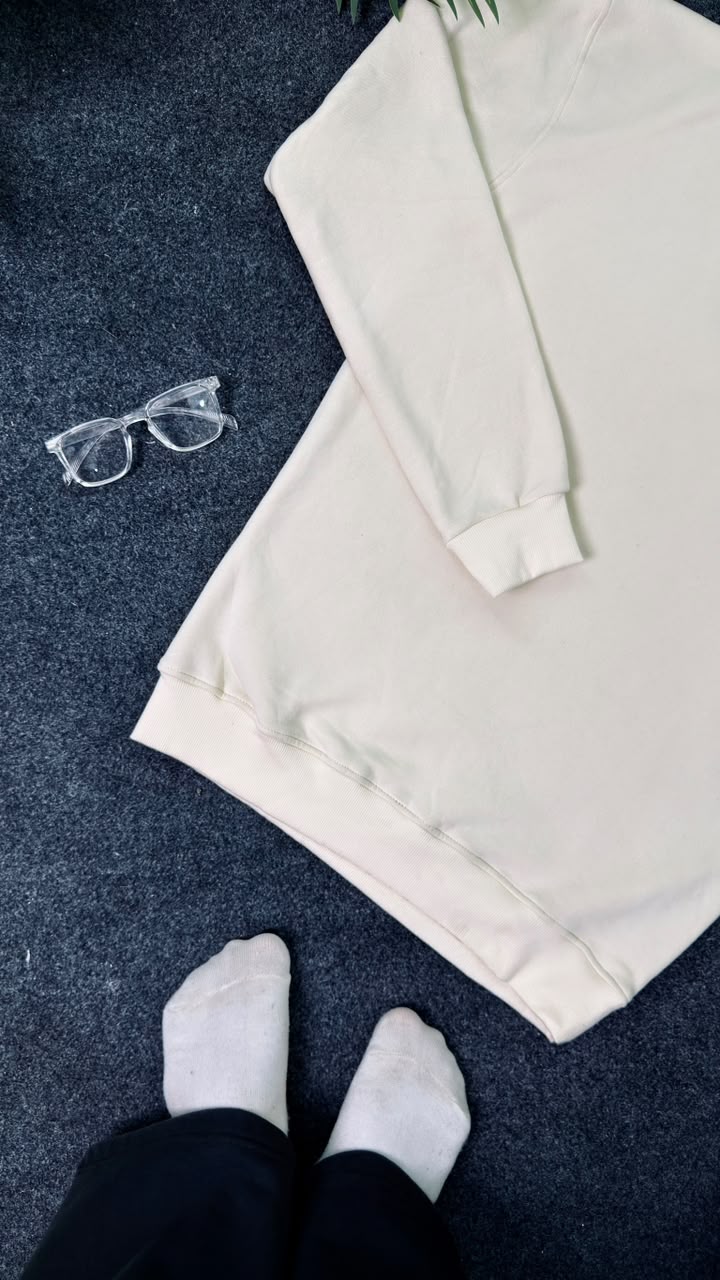 ORLO Premium Brushed Fleece Sweatshirt – Off White| C-54