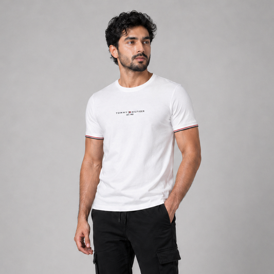 Premium White T-Shirt for Men | Regular Fit | C-6