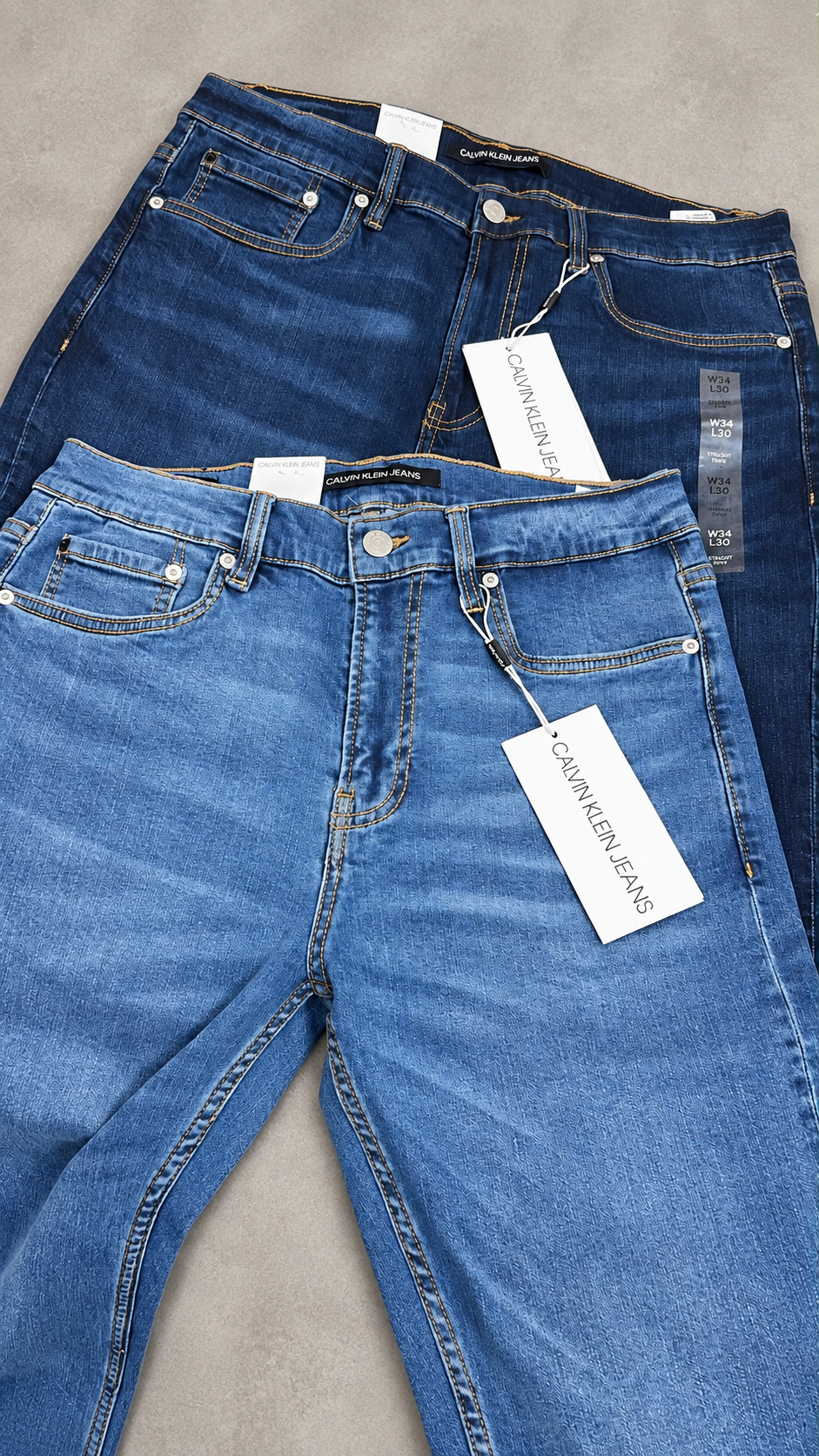 Calvin Klein Men’s Denim Jeans — Light Blue & Dark Blue| C-48
