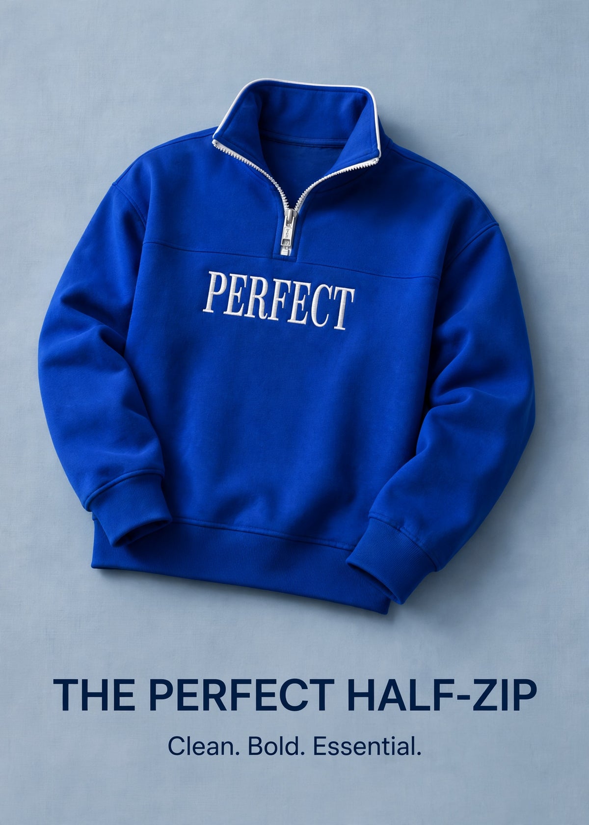 ORLO Premium Half-Zip Sweatshirt Royal Blue |C-14