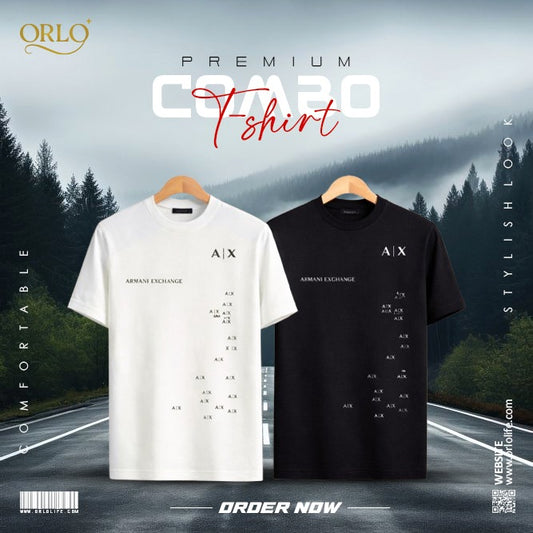 Orlo Premium China Fabric Poloshirt (2pc) – Black & White | Code: C- 38
