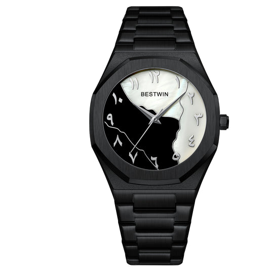 Bestwin 812BK – Classic Arabic Dial Men’s Quartz Watch-Black