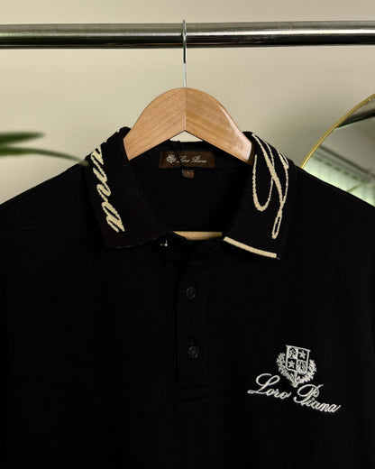 100% Cotton Fabric Black & White Polo shirt 2 Piece Combo18