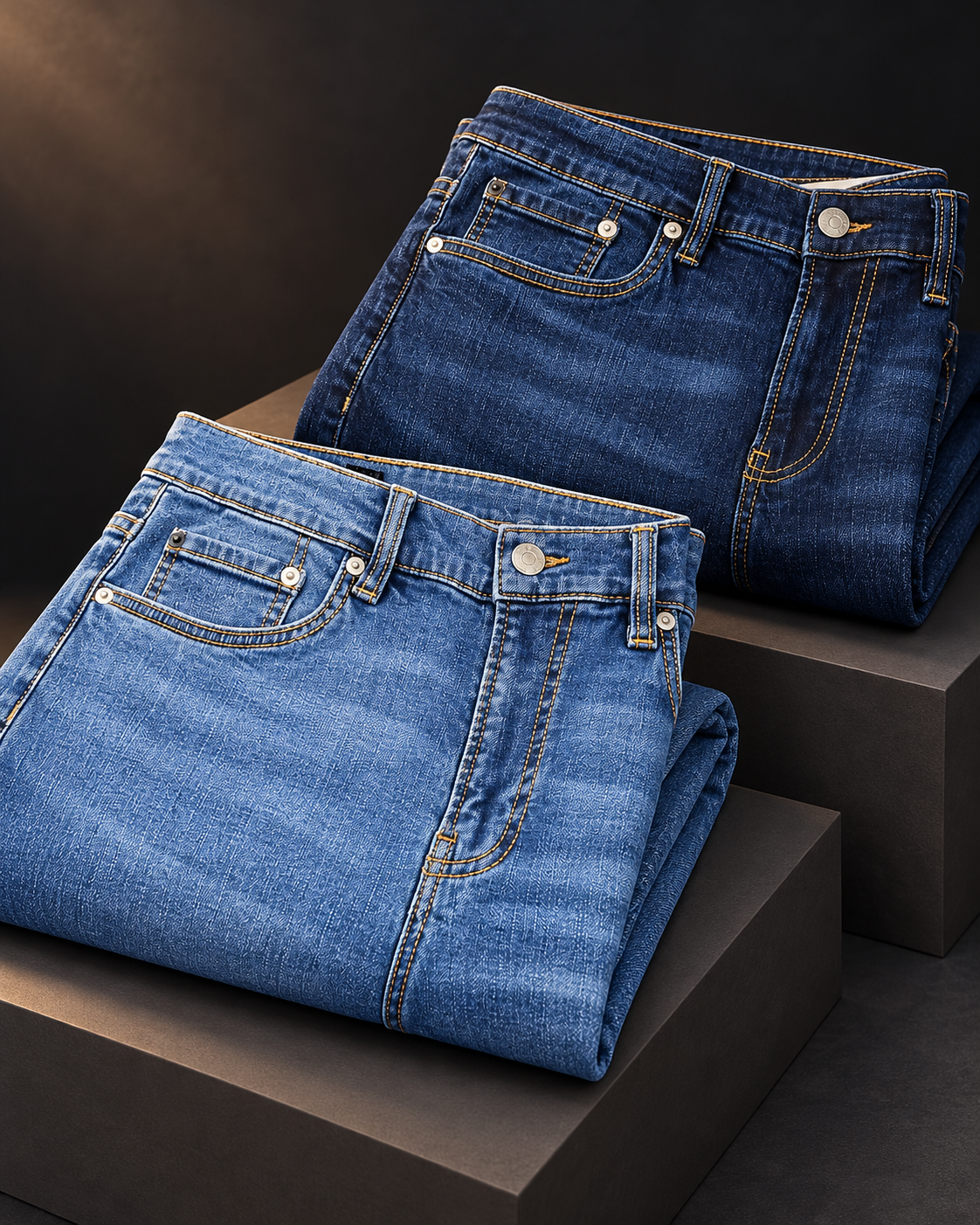 Calvin Klein Men’s Denim Jeans — Light Blue & Dark Blue| C-48