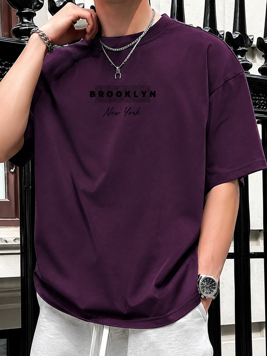 Men's Oversized T-Shirt – Purple | C-09