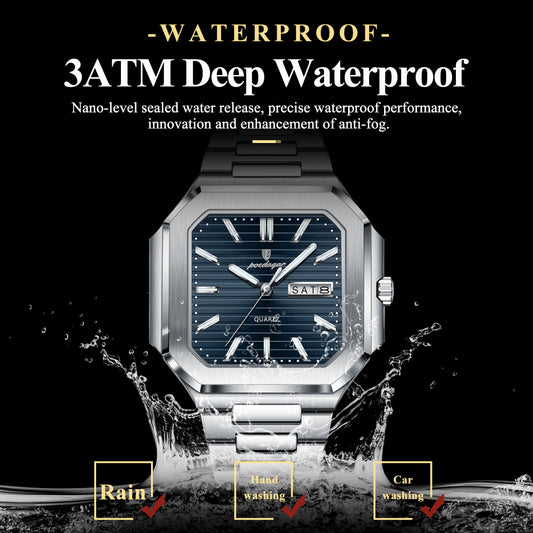 Poedagar 672 – Luxury Business Blue Dial Watch