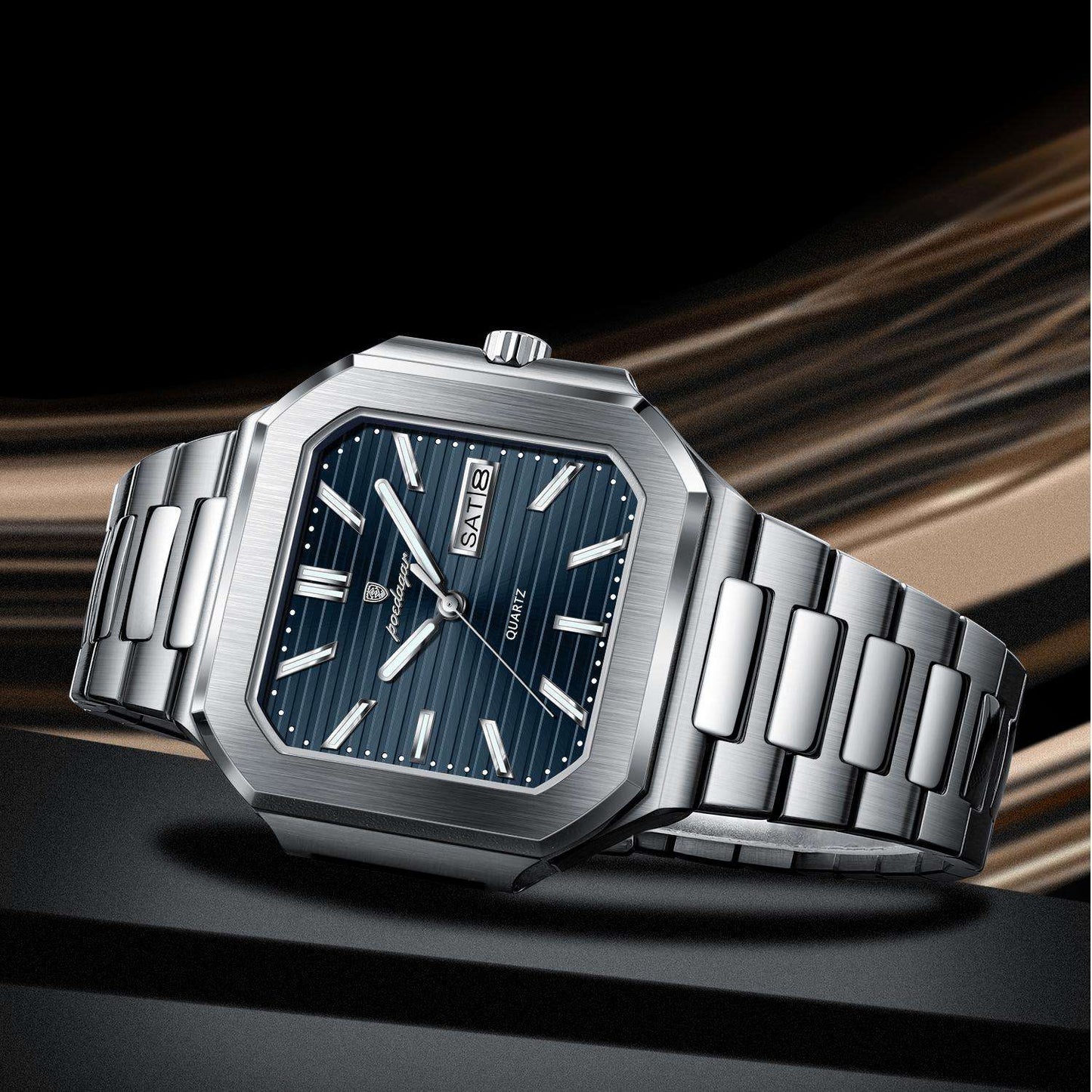 Poedagar 672 – Luxury Business Blue Dial Watch