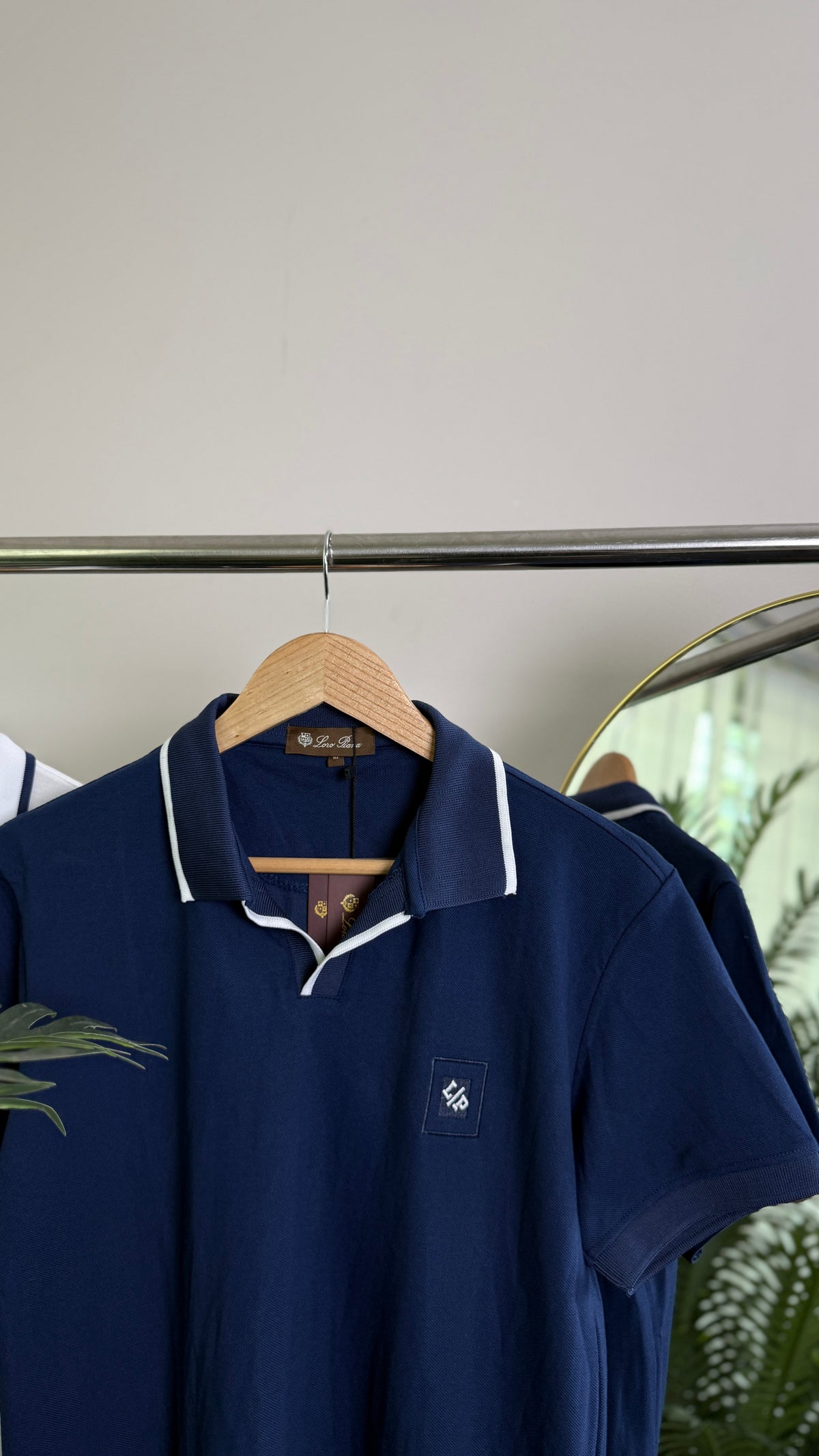 100% Cotton Fabric White & Navy Blue Polo shirt 2 Piece| Combo-15