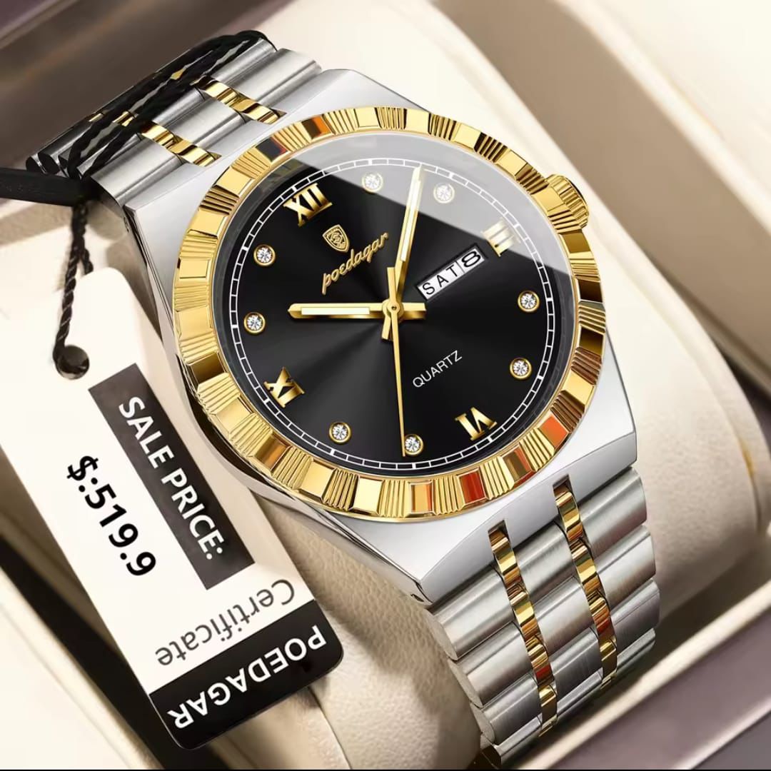 POEDAGAR 872 - Black |Premium Watch For Men |100% Original Watch