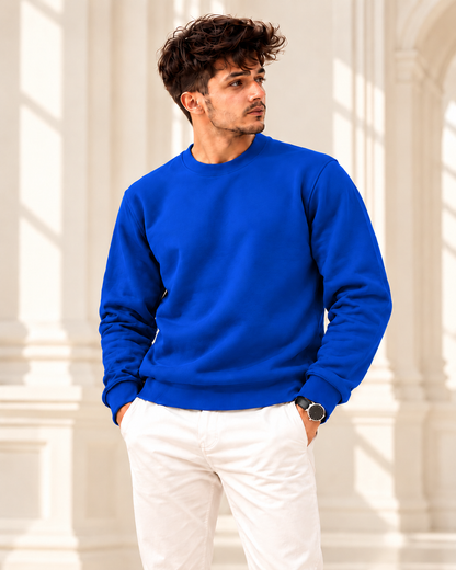 ORLO Premium Brushed Fleece Sweatshirt – Royal Blue| C-54