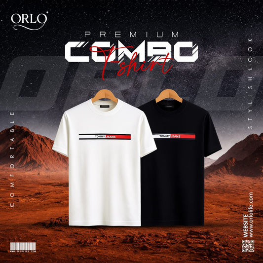 Orlo Premium China Fabric Poloshirt (2pc) – Black & White | Code: C- 36