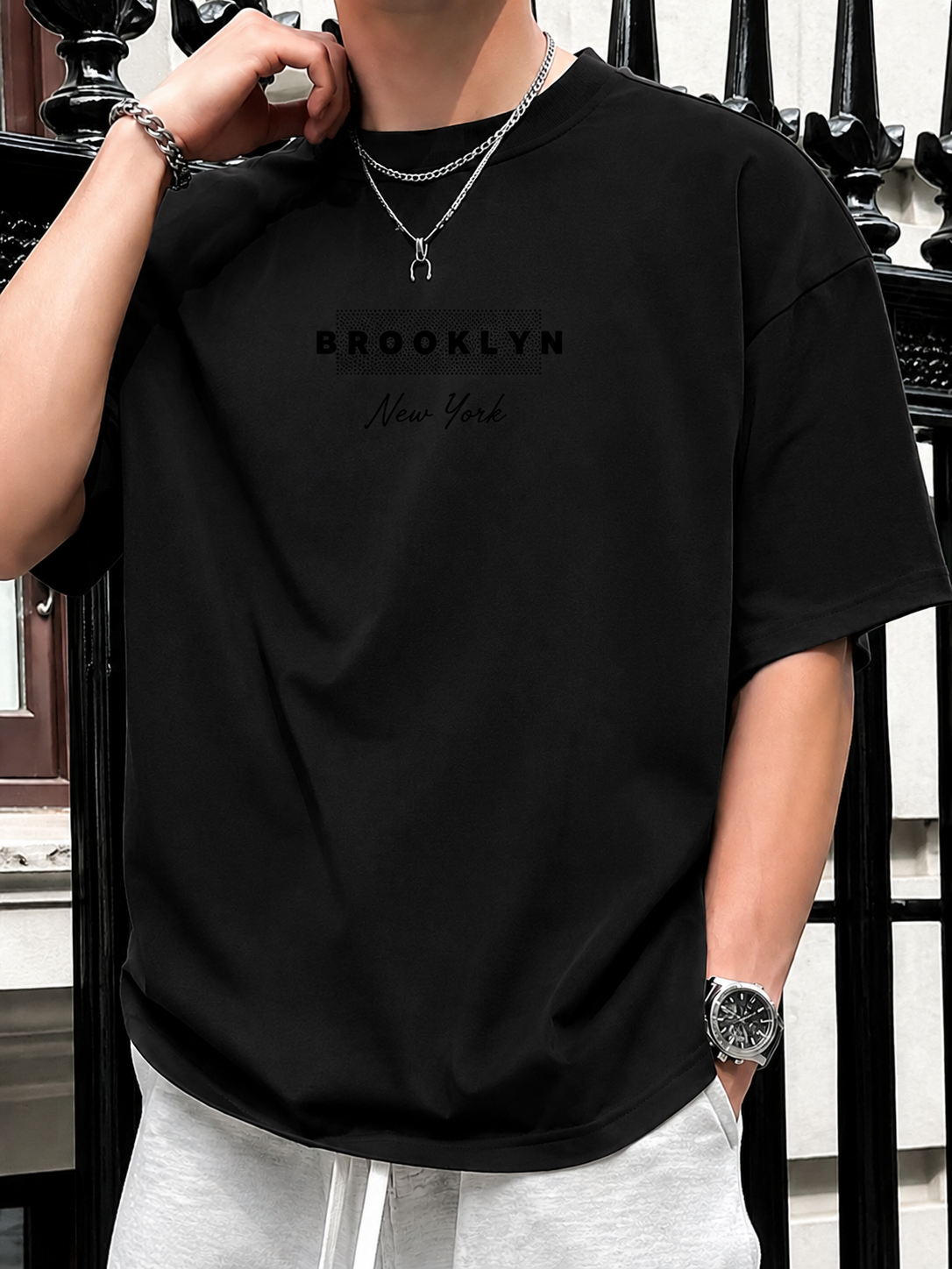 Men's Oversized T-Shirt – Black | C-09