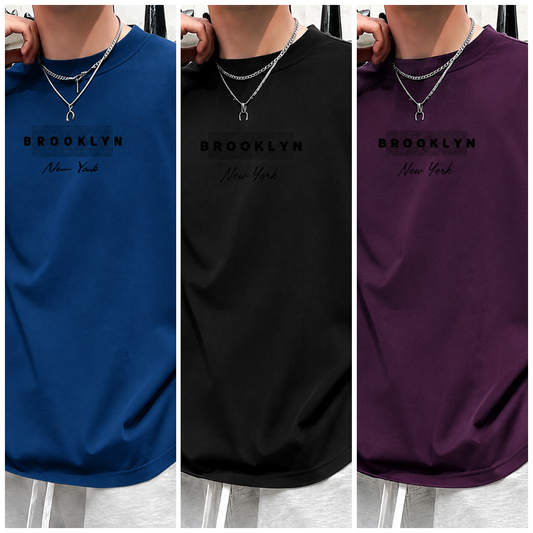 Men's  Drop Shoulder T-Shirt – 3 Piece Combo |C-09