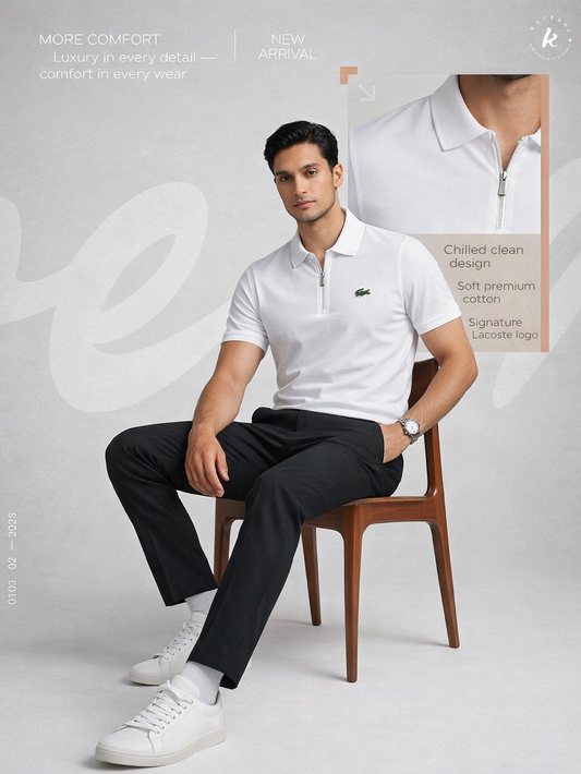 Lacoste Polo Shirt (1pc) – White | Code: C- 17