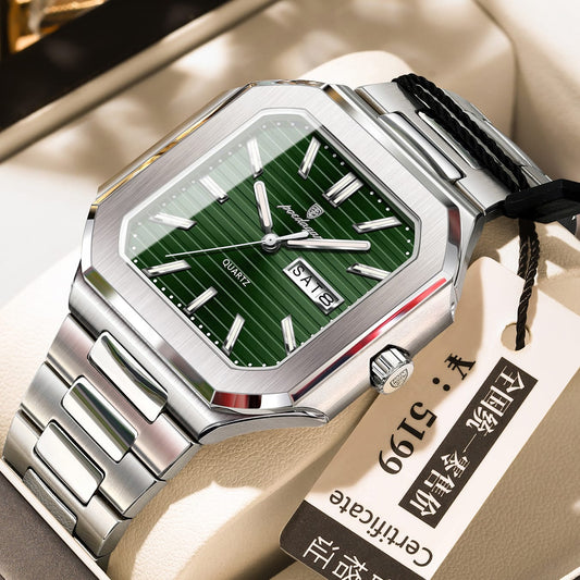 Poedagar 672 – Luxury Business Green Dial Premium Watch